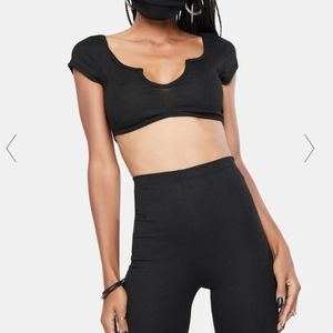 NWT Fancy Crop Top Pants Set 😍